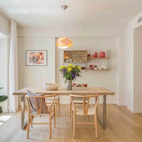 Serve up some delicious Spanish tapas at the dining area