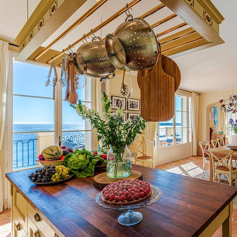 Knock up some rustic fare in the provincial-style kitchen