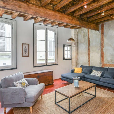 Relax and unwind in this characterful city-centre apartment