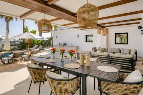 Tuck into a Spanish-inspired lunch in the sunshine