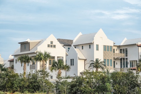 Admire Alys Beach's striking whitewashed Bahamian-inspired architecture and pools, just nine minutes on foot