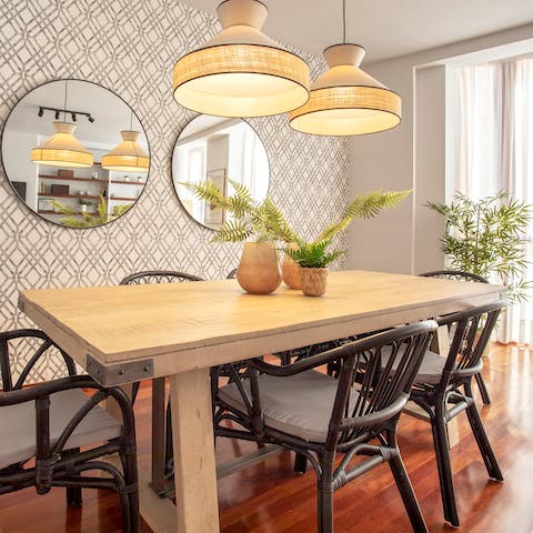 Gather around the table for a Spanish-style dining experience