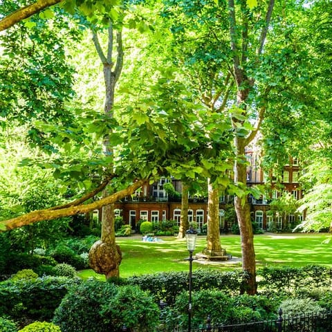 Enjoy green views onto The Gardens