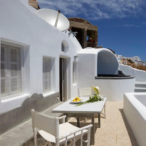 Look forward to alfresco lunches on the terrace