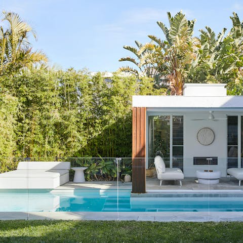 Feel a wonderful sense of wellbeing after a swim in the pool