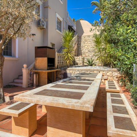 Grill up a banquet to feed the whole party down in the garden