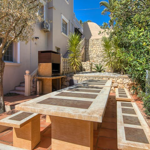 Grill up a banquet to feed the whole party down in the garden