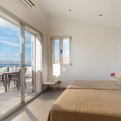 Wake up and step straight onto the balcony to breathe in the fresh air