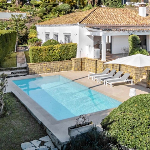 Relax by the private pool before taking a dip