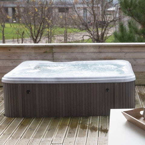 Soak in the large jacuzzi