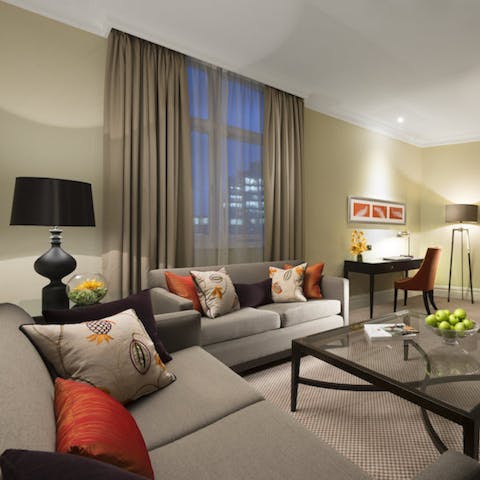Wind down in the beautiful living room