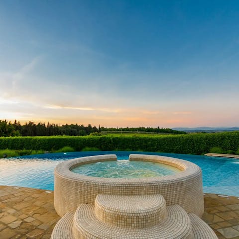 Spend leisurely days by the swimming pool admiring the views