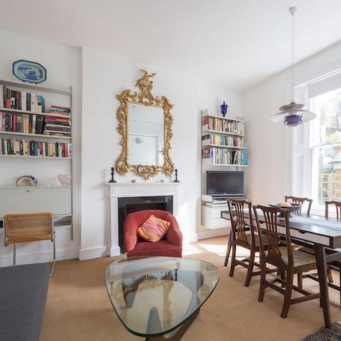 Relax with a glass of Champagne in the elegant living area