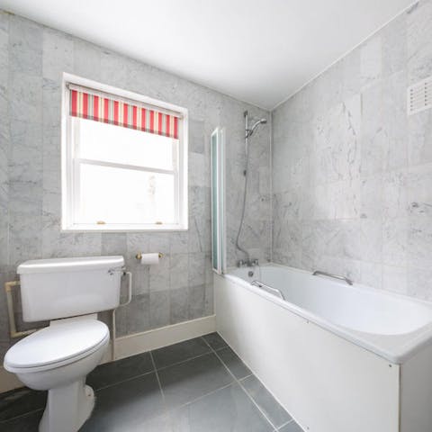 Have a soak in the bath after a busy day in London