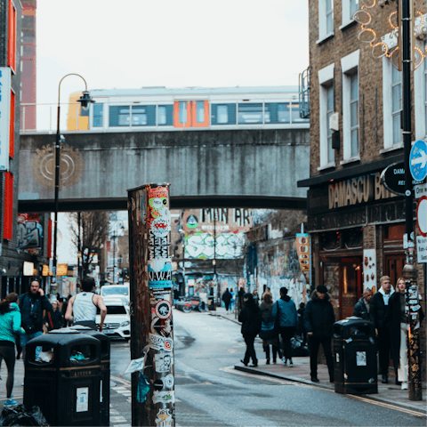 Discover the bars and eateries of Shoreditch, just a short walk away