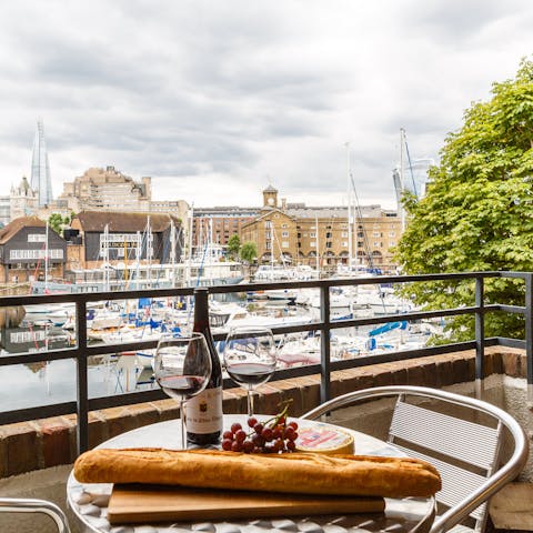 Enjoy an alfresco dinner on the balcony