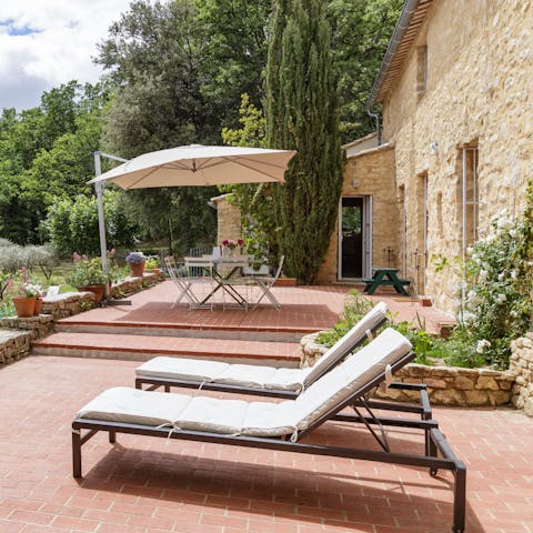Stretch out in the sun or dine alfresco on the terrace