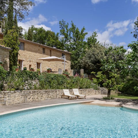 Cool off in the private pool surrounded by Provencal countryside