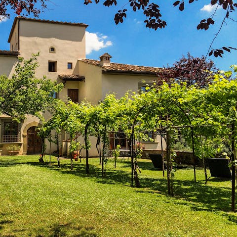 Explore the extensive gardens