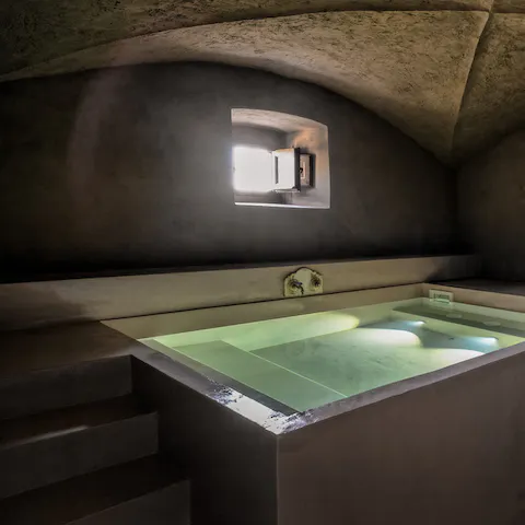 Splash around in the heated whirlpool