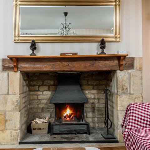 Snuggle up in front of the fire after a long country walk