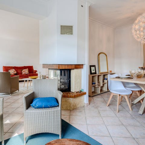 Get the fire going at the heart of the home to keep cosy in the cooler months