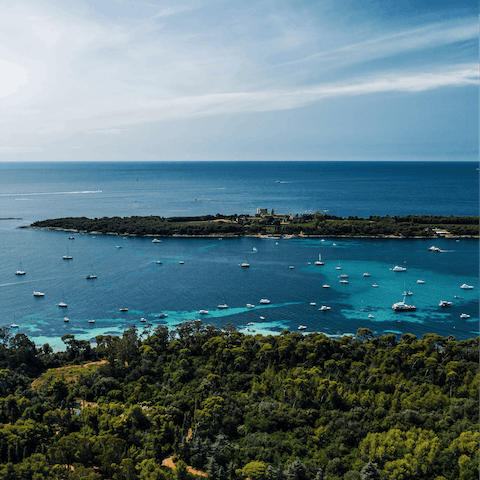Stay a two-minute walk from the calm water of the Mediterranean