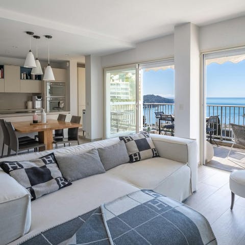Put your feet up after a day exploring neighbouring Nice or Monaco