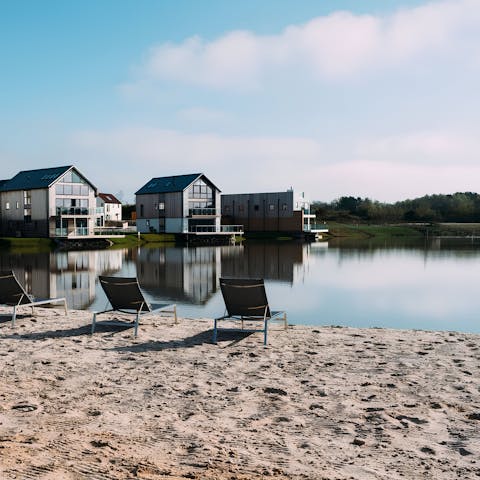 Kick your shoes off and spend the day on the beach in the resort