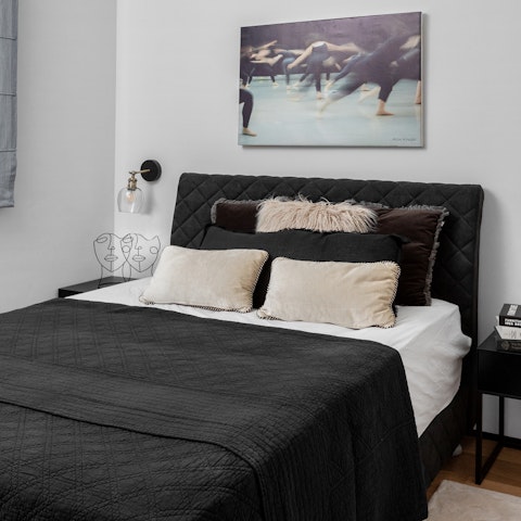 Get a good night's rest in the plush bedroom