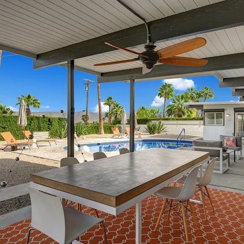 Enjoy a gentle breeze as you dine alfresco