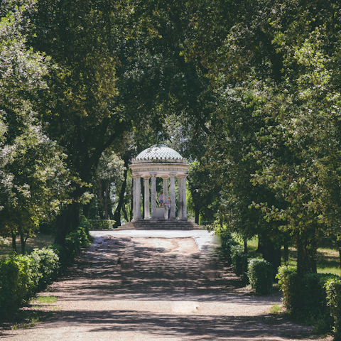 Take a five-minute stroll to the scenic Villa Borghese gardens