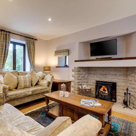 Light up the fire and get cosy on chilly evenings
