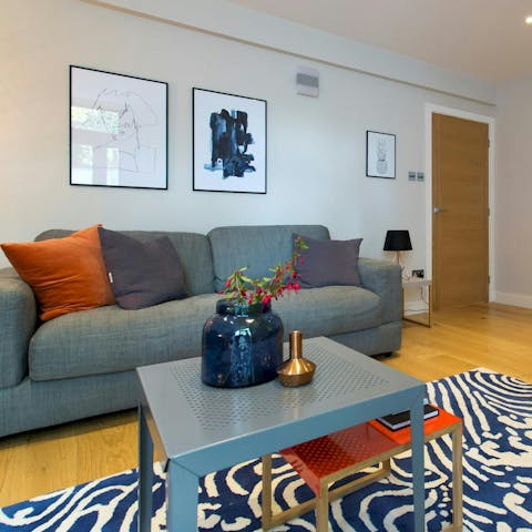 Make yourself at home in the cosy living area