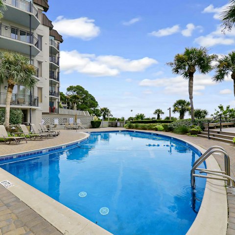 Enjoy a swim in the shared pool, or relax at the poolside