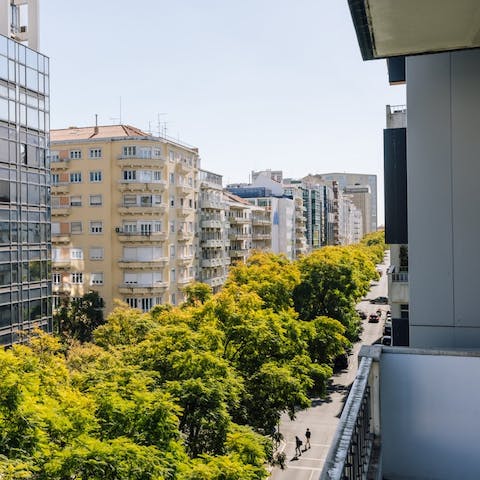 Step out onto the balcony and enjoy the morning sunshine