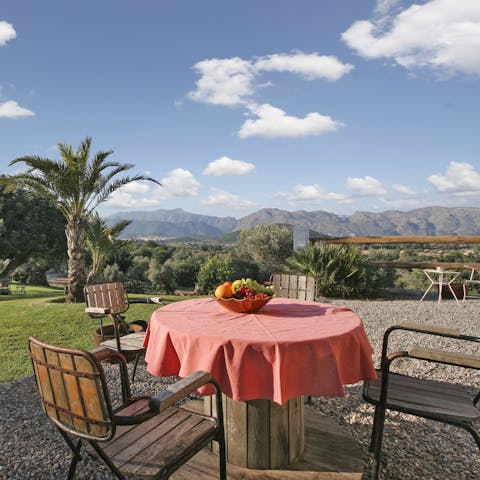 Start your day with an espresso in the beautifully appointed garden