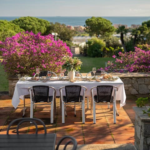 Savour the magic of outdoor living while dining on the terrace