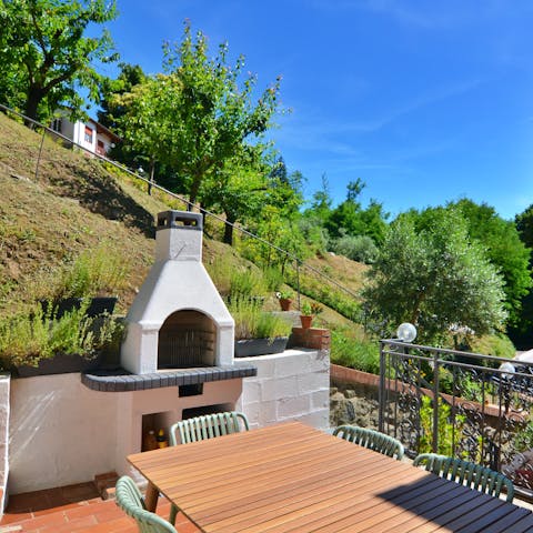 Cook up dinner on the barbecue and gather everyone around the alfresco table