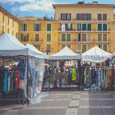 Explore historic Plaza Mayor in Palma Old Town, just a one minute stroll from this home