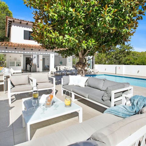 Enjoy some local wine at the terrace lounge area