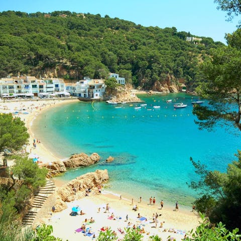 Stay just a short walk from the village centre of Tamariu and its beach