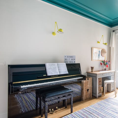Enjoy some after dinner music on the grand piano