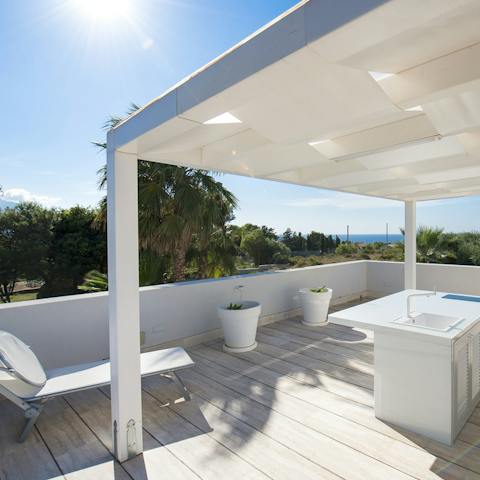 Head up to the rooftop terrace from great panoramic views and work on that tan on the sun lounger