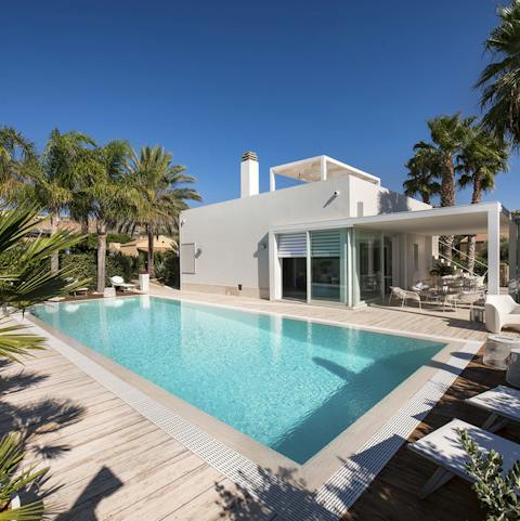 Swim some laps in the clear waters of the private pool to escape the Italian heat during the day