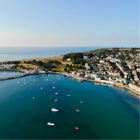 Explore the pretty seaside town of Swanage – your home is less than a ten-minute walk from the pier
