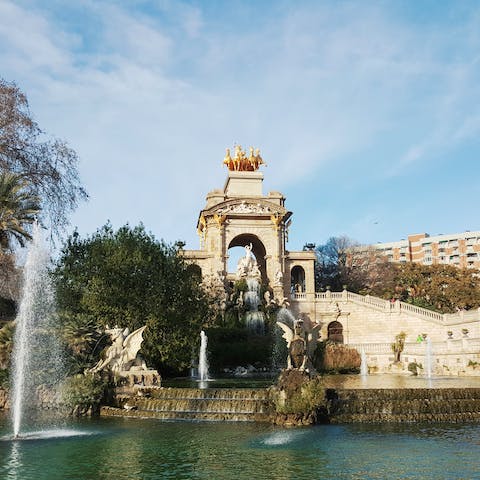 Take an afternoon stroll through nearby Ciutadella Park