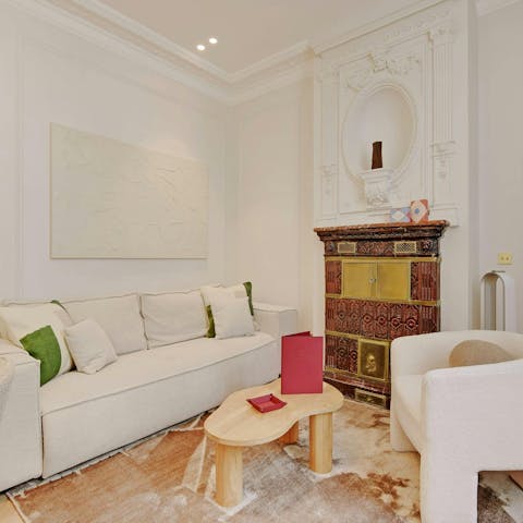 Relax in the elegantly-appointed living room