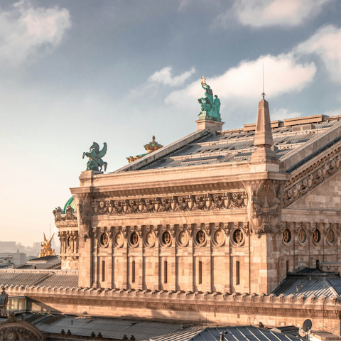 See the stunning Palais Garnier, located nearby