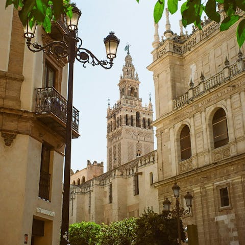 Wander through the city to Giralda, twenty minutes away